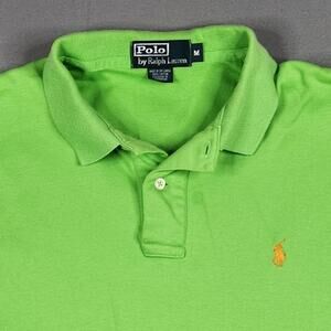 Polo by Ralph Lauren Medium 100% cotton short sleeve men's polo bright green